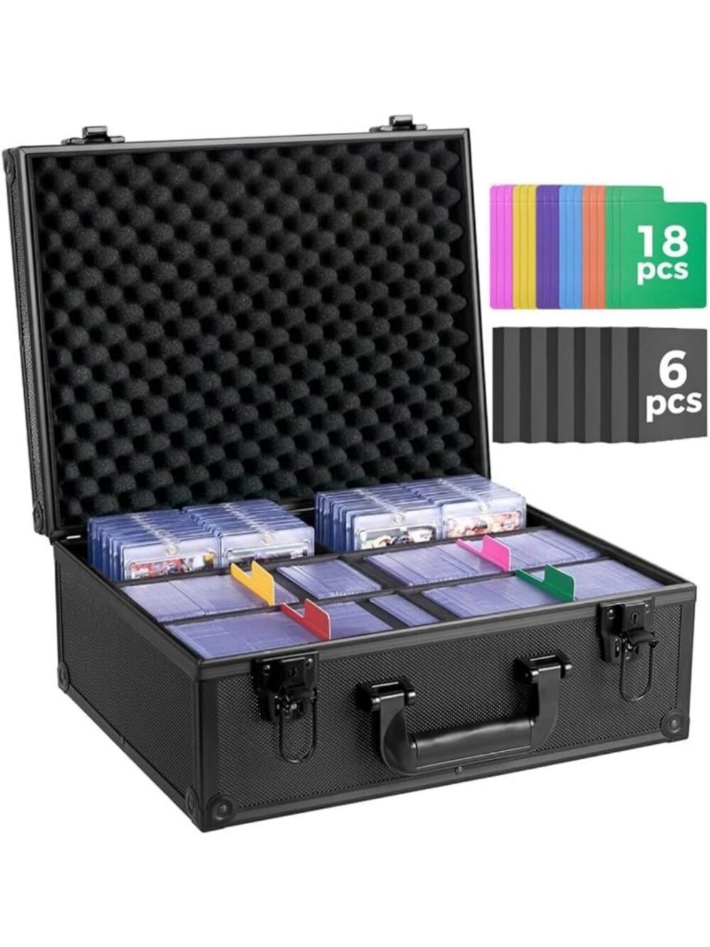 Large Trading Card Storage Box for 3x4 Top Loaders - Holds 610+ Sports Cards